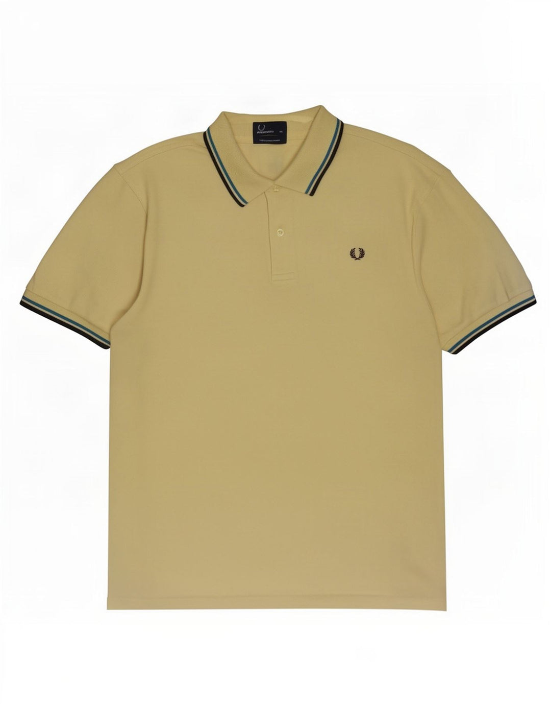 Fred Perry Herre poloshirt XL gul stribet bomuld
