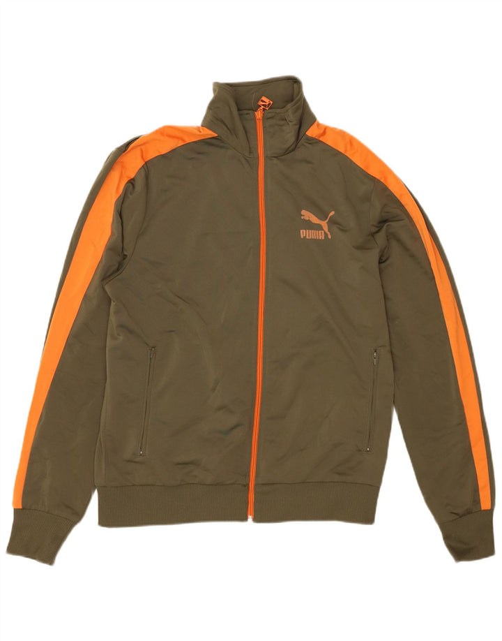 Puma Træningsdragt til mænd Topjakke Medium Khaki Colourblock Polyester