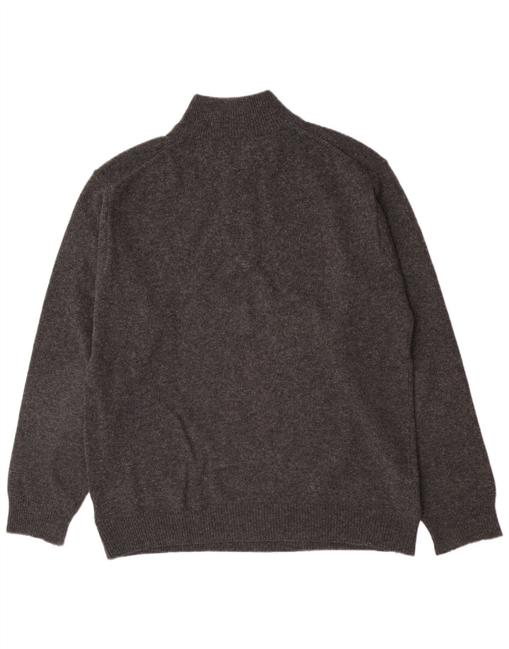 Asics Herre Zip Neck Jumper Sweater XL Grå lammeuld