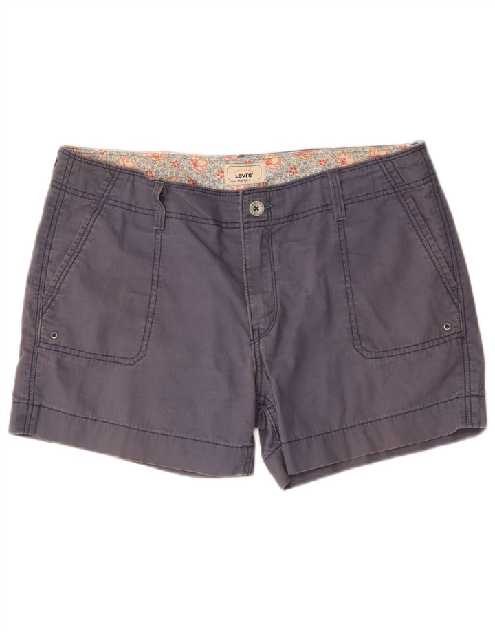 Levi's Dame Cargo Shorts US 12 Large W36 Blue Cotton