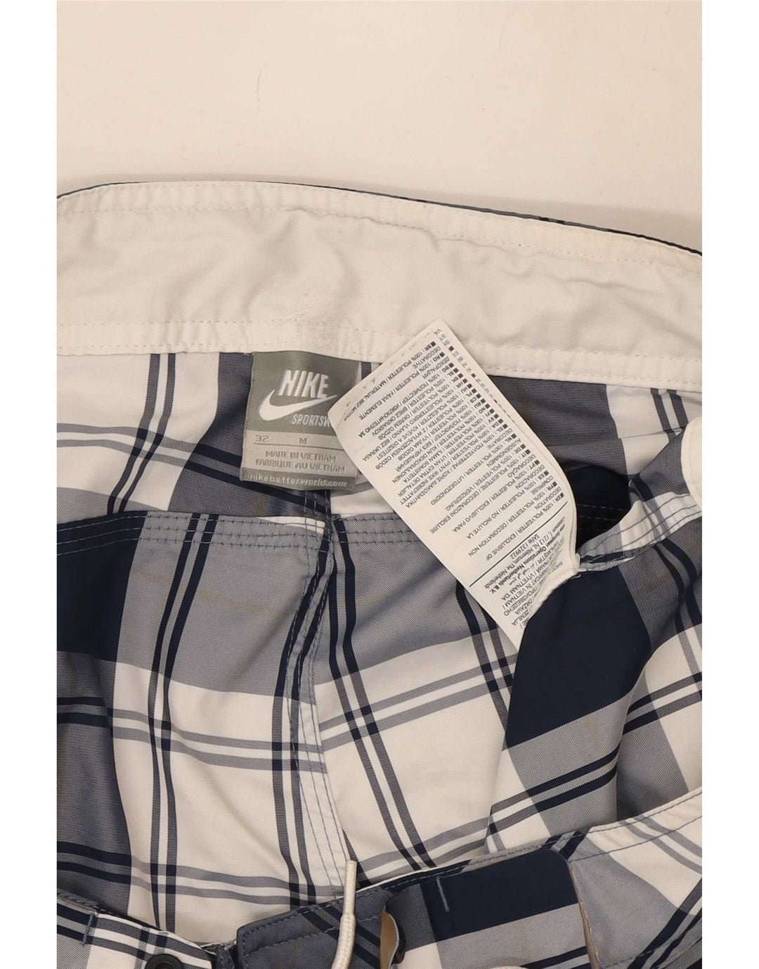 Nike Badeshorts til mænd Medium Marineblå Ternet polyester