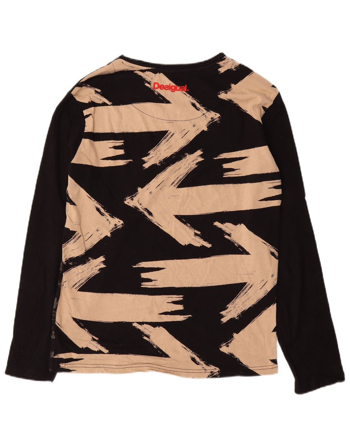 Desigual Herre Grafisk Top Langærmet Medium Sort Bomuld