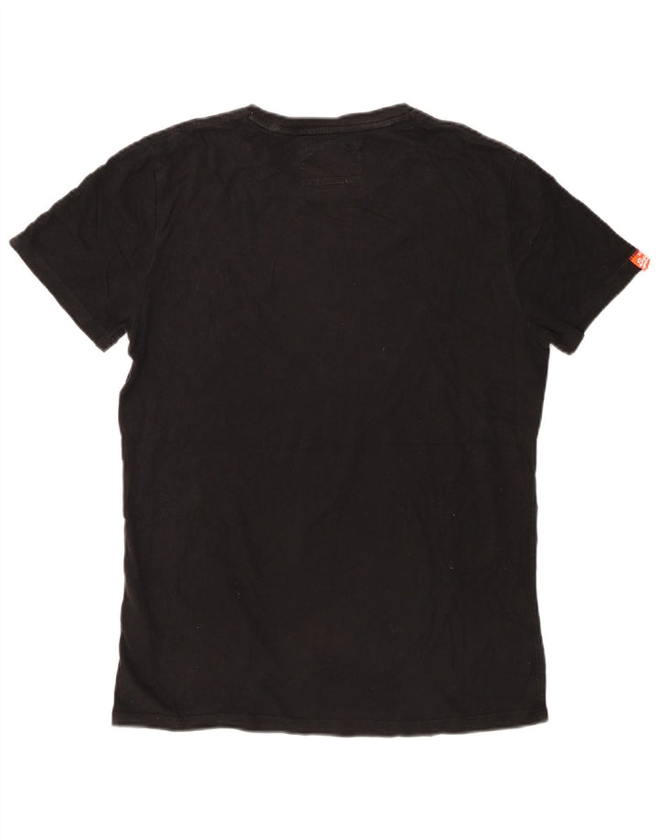 Superdry T-shirt top til mænd, lille sort bomuld