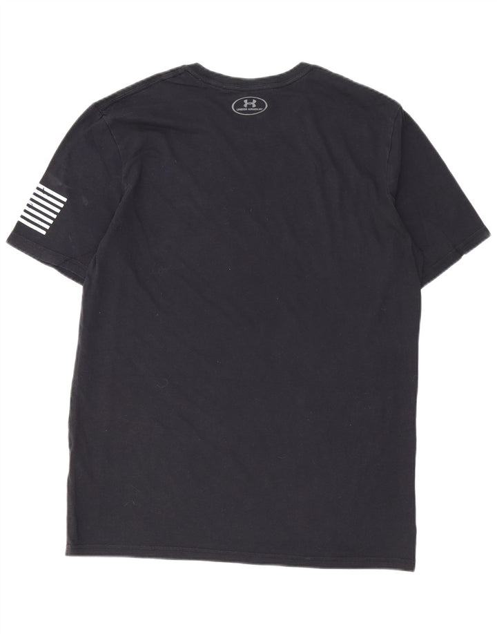 UNDER ARMOUR Herre Heat Gear Grafisk T-shirt Top Medium Sort Bomuld