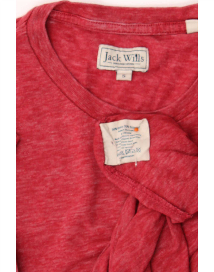 Jack Wills Herre T-Shirt Top Lille Rød Bomuld