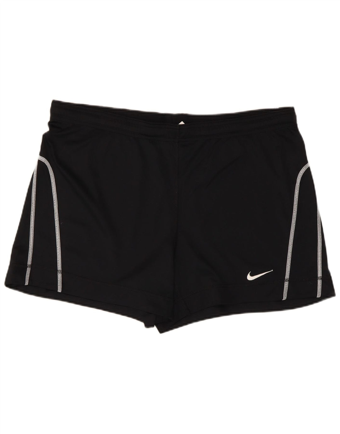 NIKE Dri Fit sportsshorts til kvinder UK 16/18 Large Black Polyester