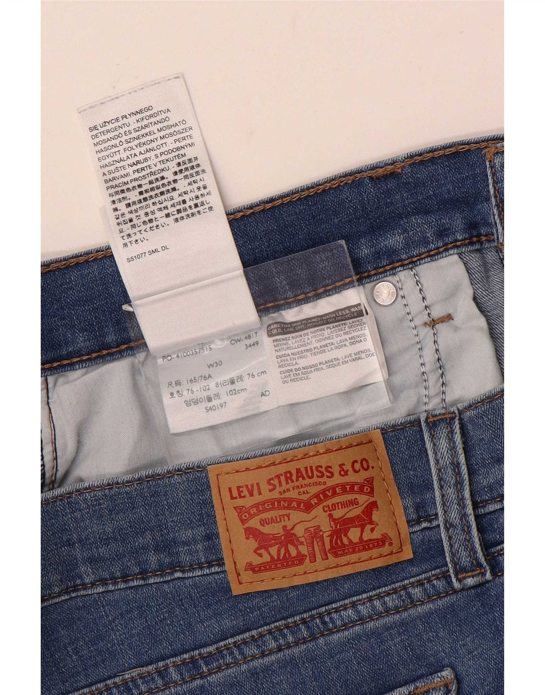 Levi's denimshorts til kvinder W30 mellemblå bomuld