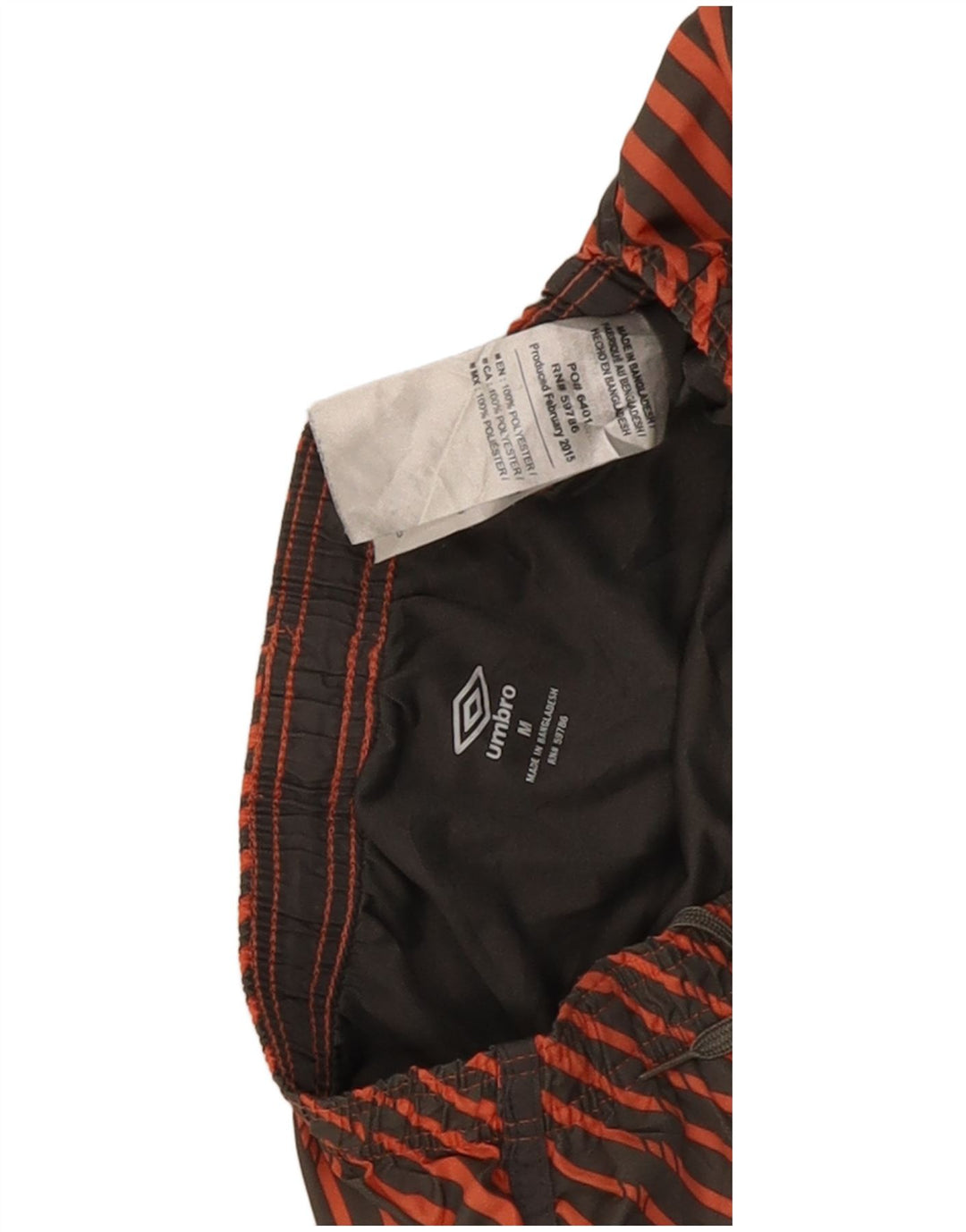 Umbro Herre Sportshorts Medium Orange Stribet Polyester