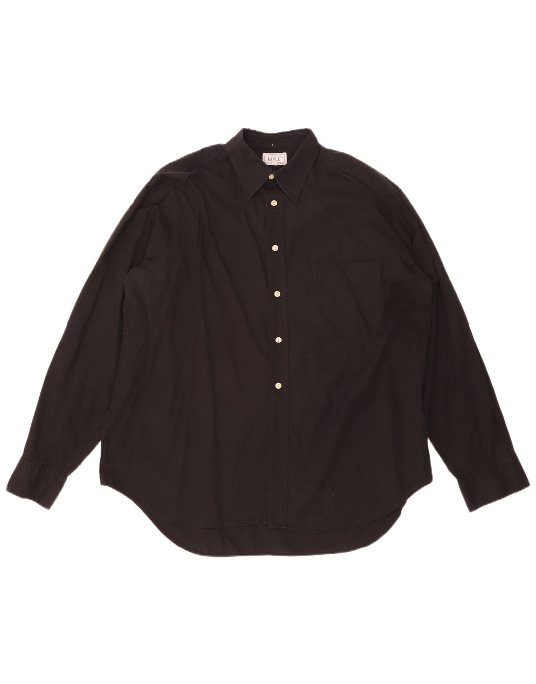 Rifle Herre Relaxed Fit skjorte Medium Sort Bomuld
