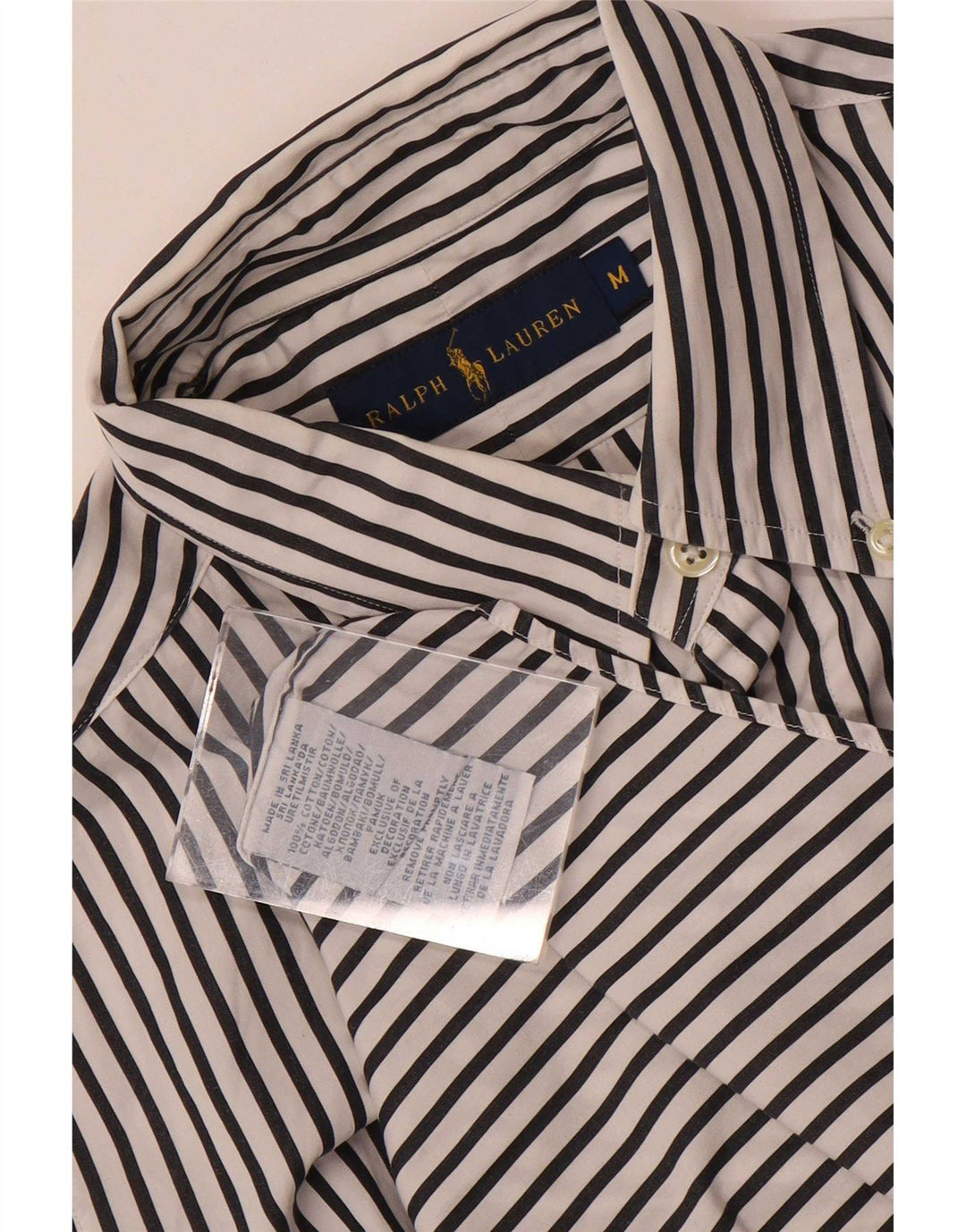 Ralph Lauren Herreskjorte Medium White Pinstripe Bomuld