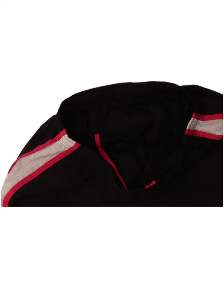 NIKE Womens Sport Shorts UK 12 Medium  Black Colourblock Polyester