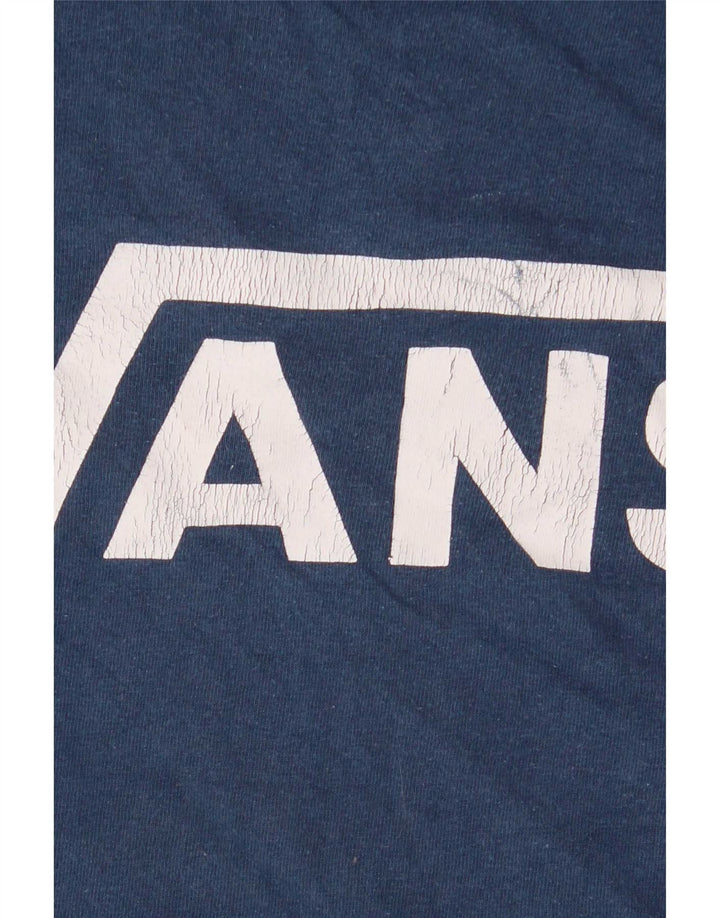 Vans Herre Grafisk T-Shirt Top XL Blå Bomuld