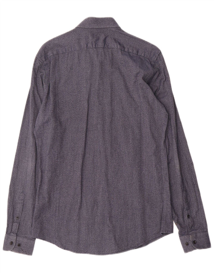 Reiss herre Slim Fit skjorte medium marineblå bomuld