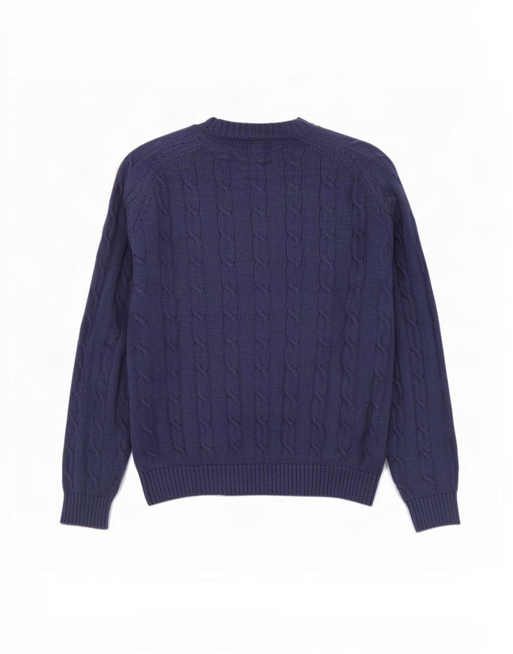 Kappa Herre Boat Neck Jumper Sweater Stor Marineblå Bomuld