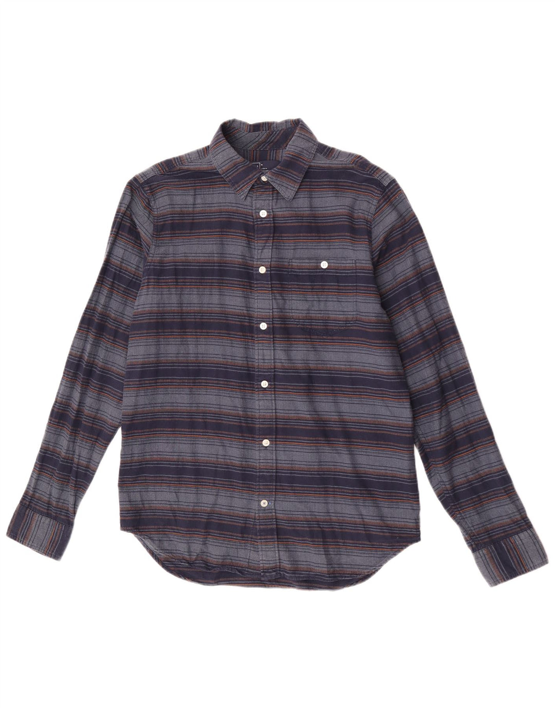 Gap herre flannel skjorte medium marineblå stribet bomuld