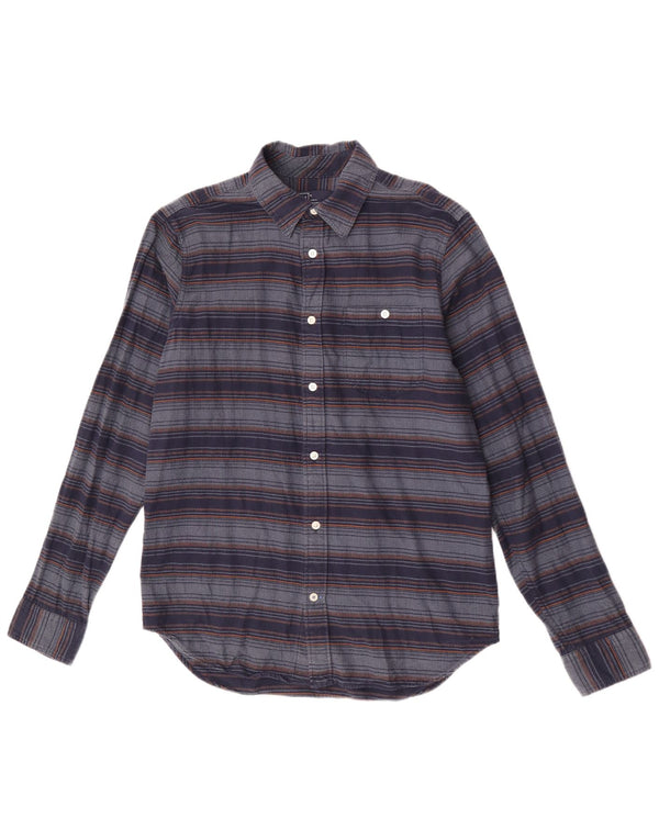 Gap herre flannel skjorte medium marineblå stribet bomuld