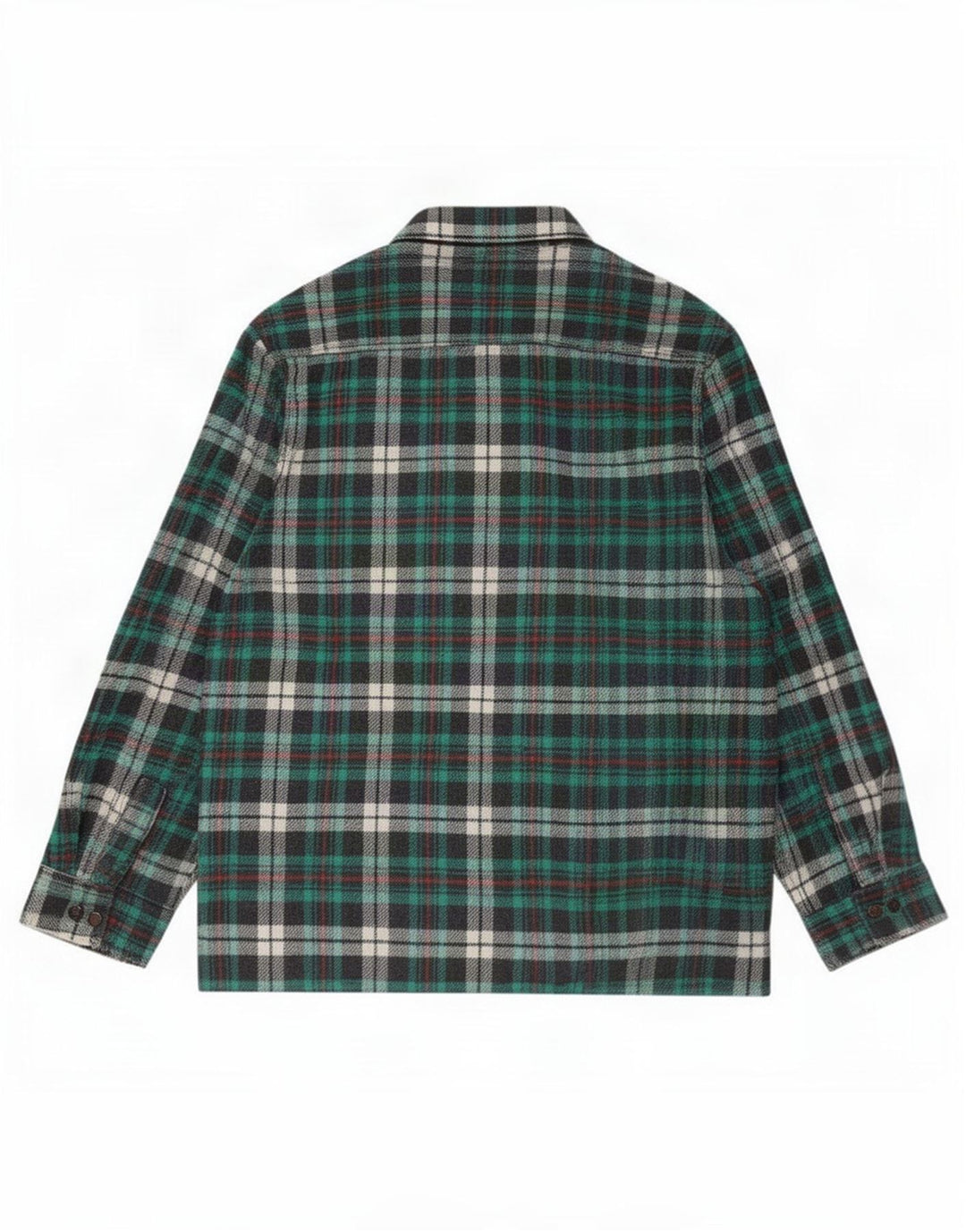 Vintage flannelskjorte til mænd XL grøn ternet