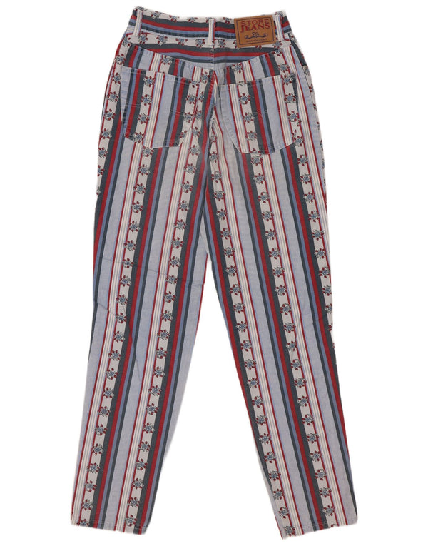 Vintage Womens High Waist Casual Trousers IT 42 Medium W28 L29 Multicoloure