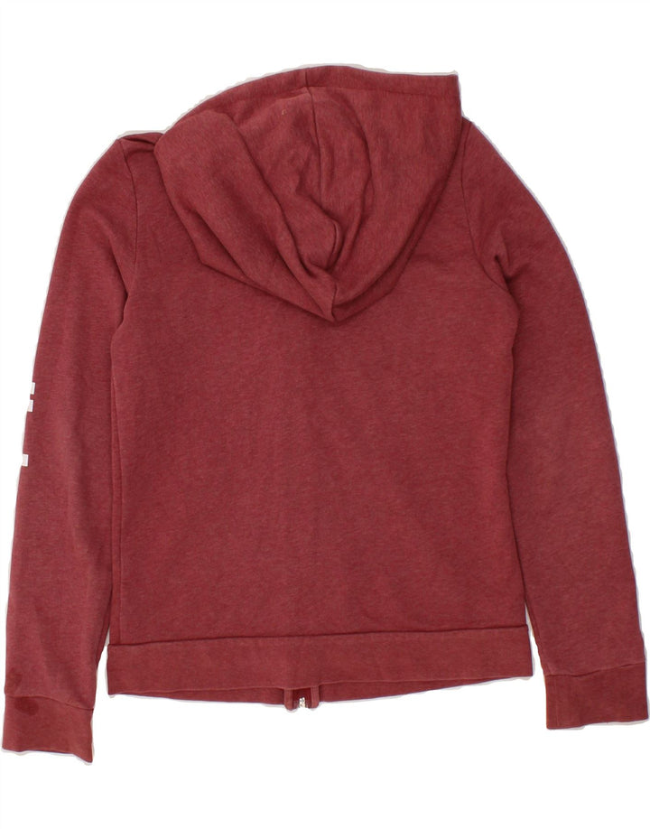 ADIDAS Womens Graphic Zip Hoodie Sweater UK 8/10 Small Red Polyester Vintage Adidas and Second-Hand Adidas from Messina Hembry 