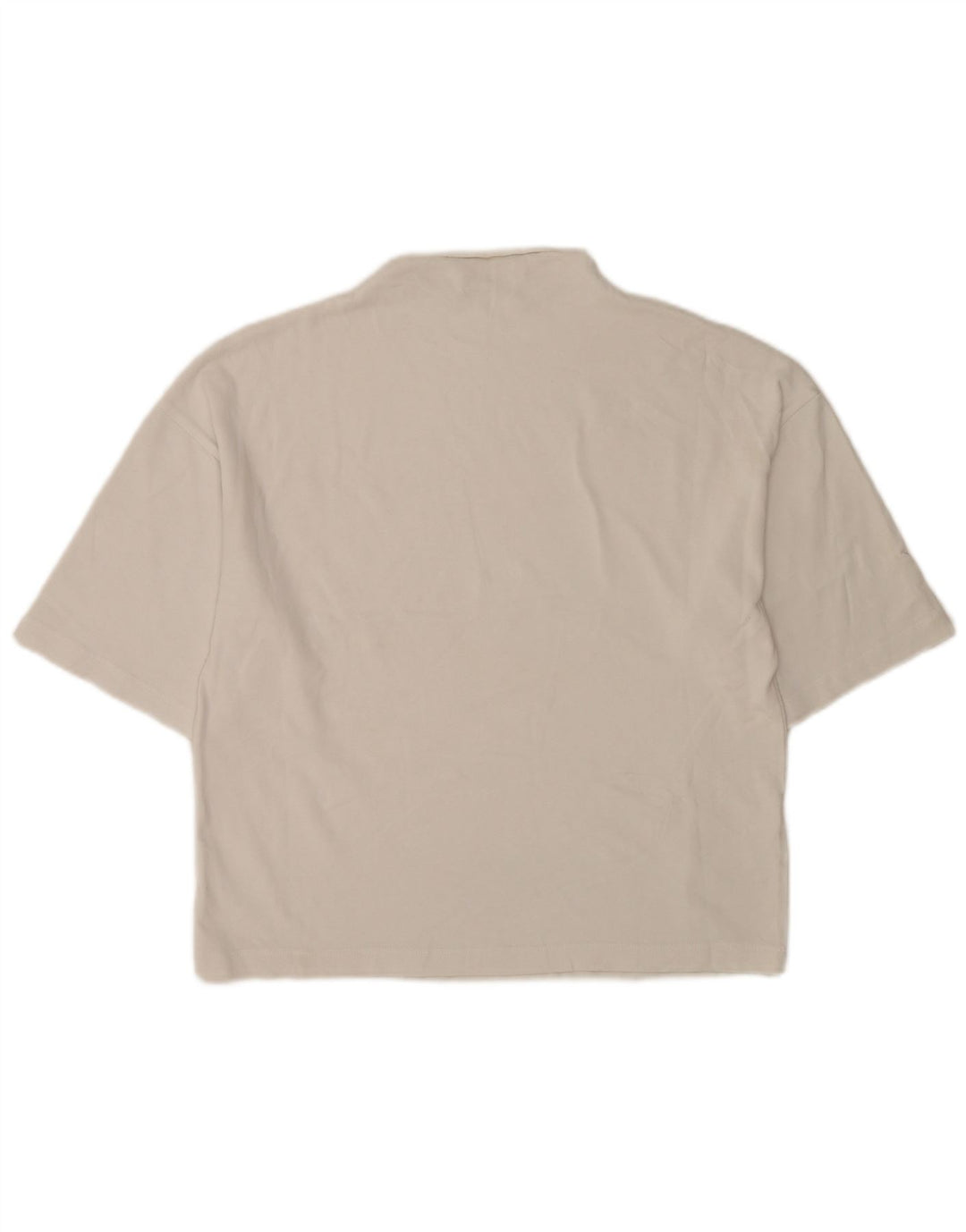 Zara Dame Oversized T-Shirt Top UK 10 Small White Bomuld