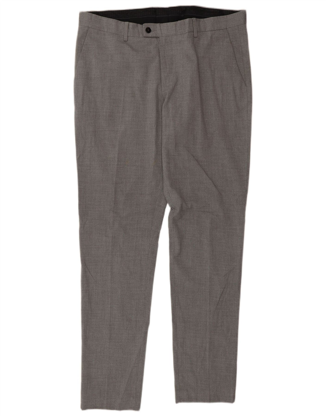 Zara Herre Slim Suit Bukser EU 46 XL W36 L33 Grå Polyester
