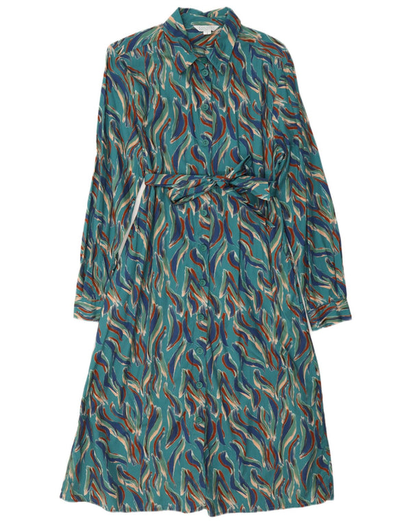 Country Collection Dame langærmet skjortekjole UK 14 Medium Turkis