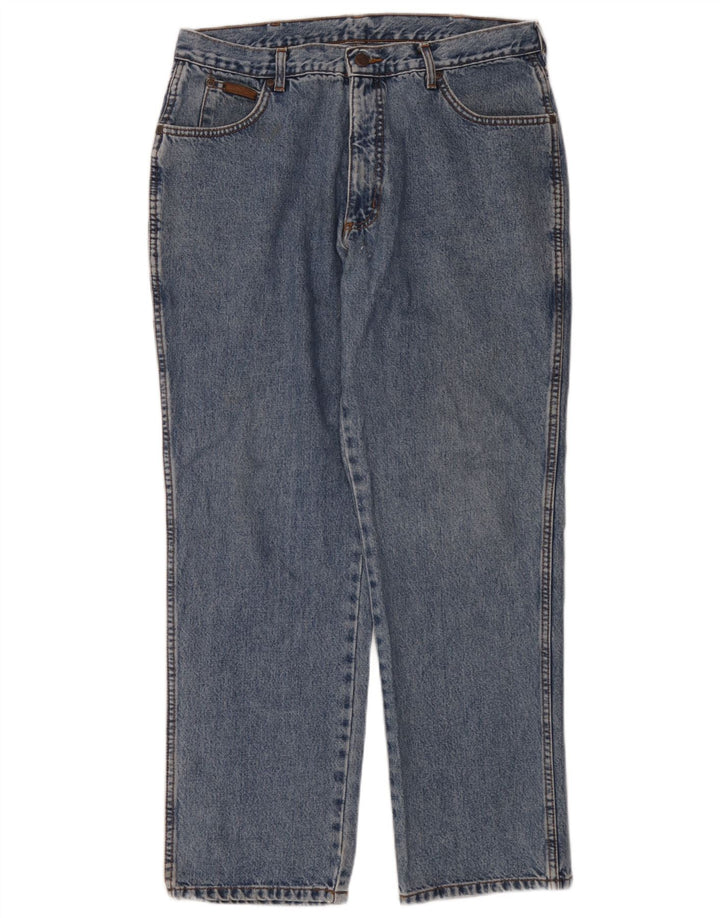 Wrangler Herre Ohio Straight Jeans W36 L30 Blå Bomuld