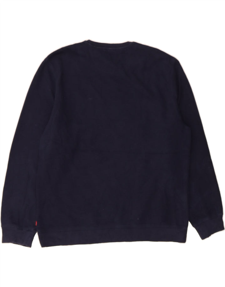 IZOD Mens Sweatshirt Jumper XL Navy Blue Cotton Vintage Izod and Second-Hand Izod from Messina Hembry 