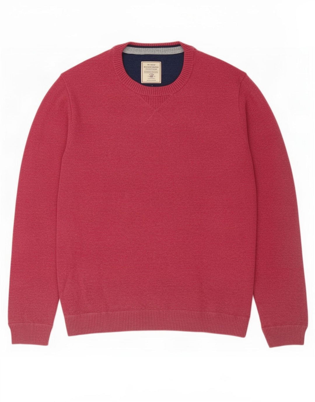 Fedt ansigt herre rund hals sweater stor pink bomuld