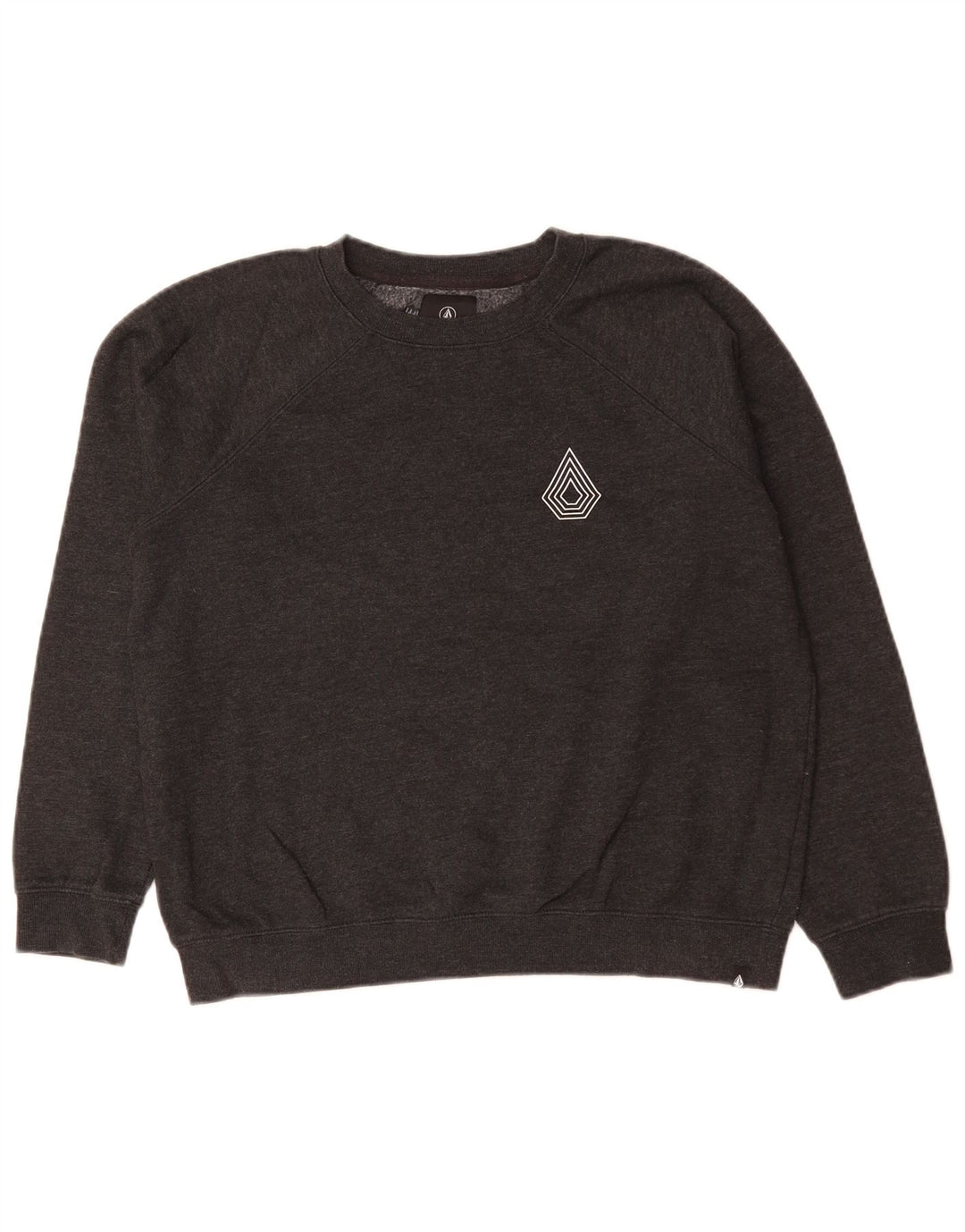 Volcom Dame Sweatshirt Jumper US 8 Medium Grey Bomuld