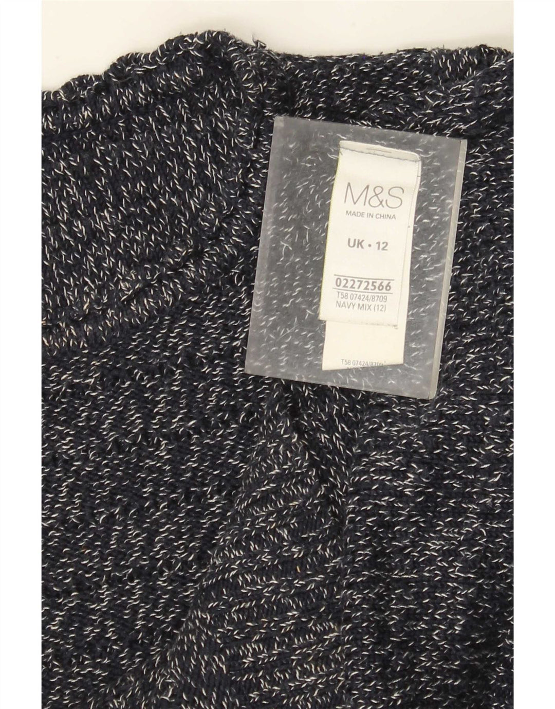 Marks & Spencer Dame Boat Neck Jumper Sweater UK 12 Medium Navy Blue