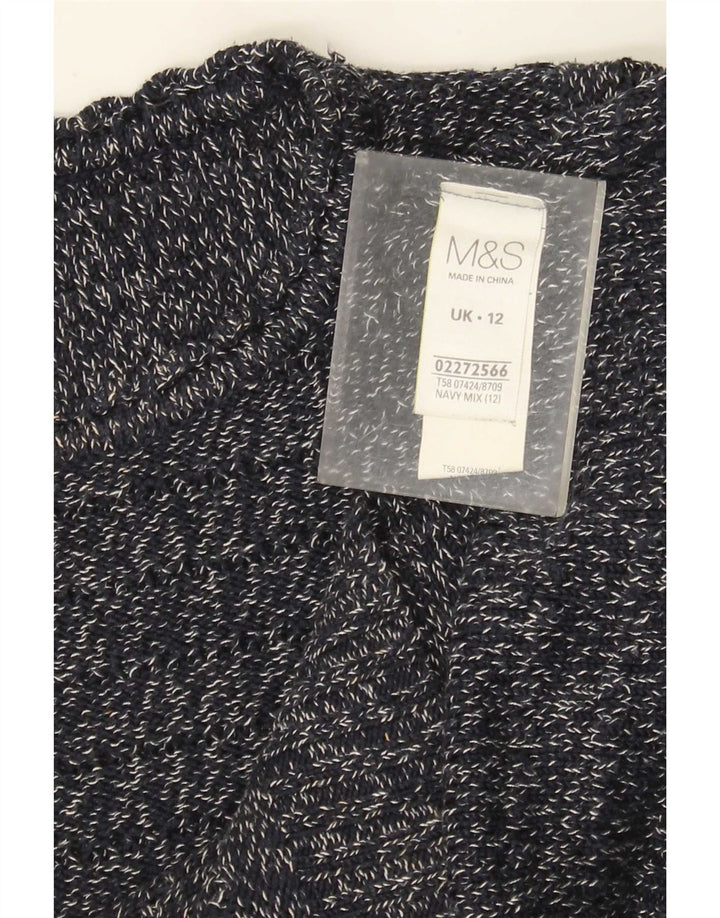 Marks & Spencer Dame Boat Neck Jumper Sweater UK 12 Medium Navy Blue