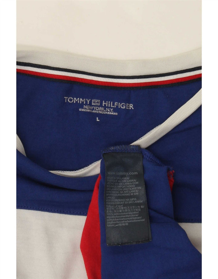 Tommy Hilfiger Herre grafisk T-shirt Top Stor flerfarvet Colourblock