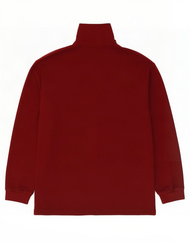 Sergio Tacchini Fleece Jumper med lynlås til mænd XL Maroon Polyester