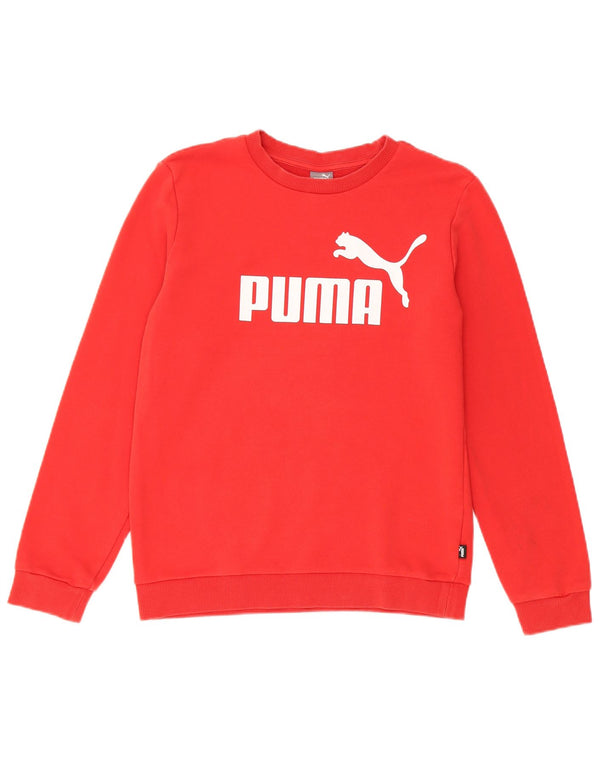 Puma Girls Graphic Sweatshirt Jumper 13-14 År Rød Bomuld