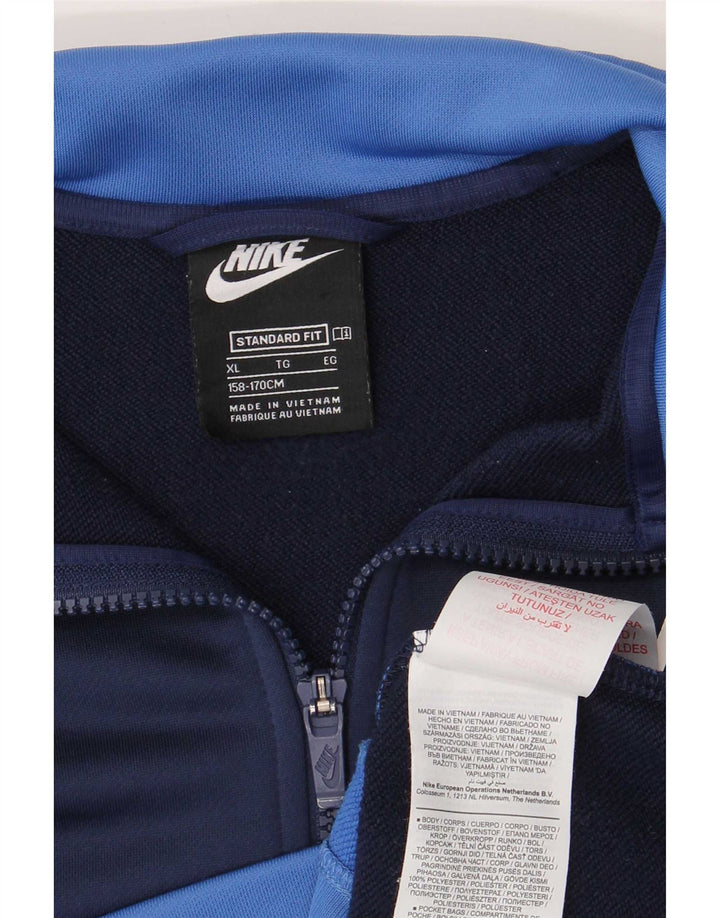Nike Boys Standard træningsdragt topjakke 13-14 år XL Blå Colourblock