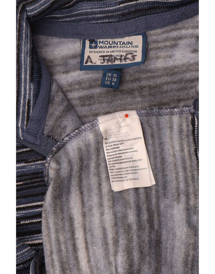 Mountain Warehouse Dame Zip Neck Jumper Sweater UK 10 Small Navy Blue