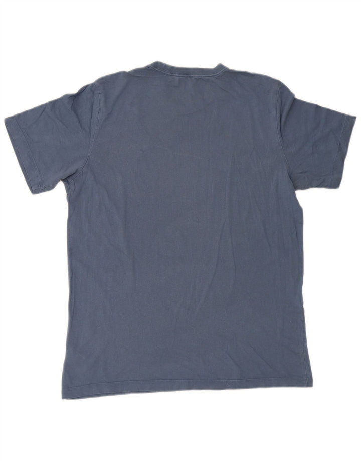 Adidas Herre grafisk T-shirt Top Medium Marineblå Bomuld