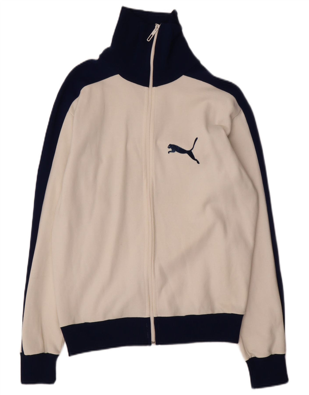 Puma Grafisk træningsdragt topjakke til kvinder UK 16 Stor hvid farveblok