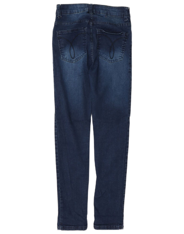 Calvin Klein Dame Skinny Jeans EU 38 Small W24 L27 Blå Bomuld