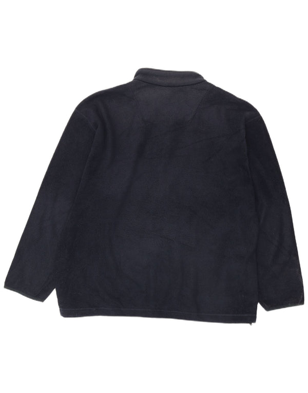 Marks & Spencer Herre Fleecejakke UK 42 XL Navy Blue Polyester