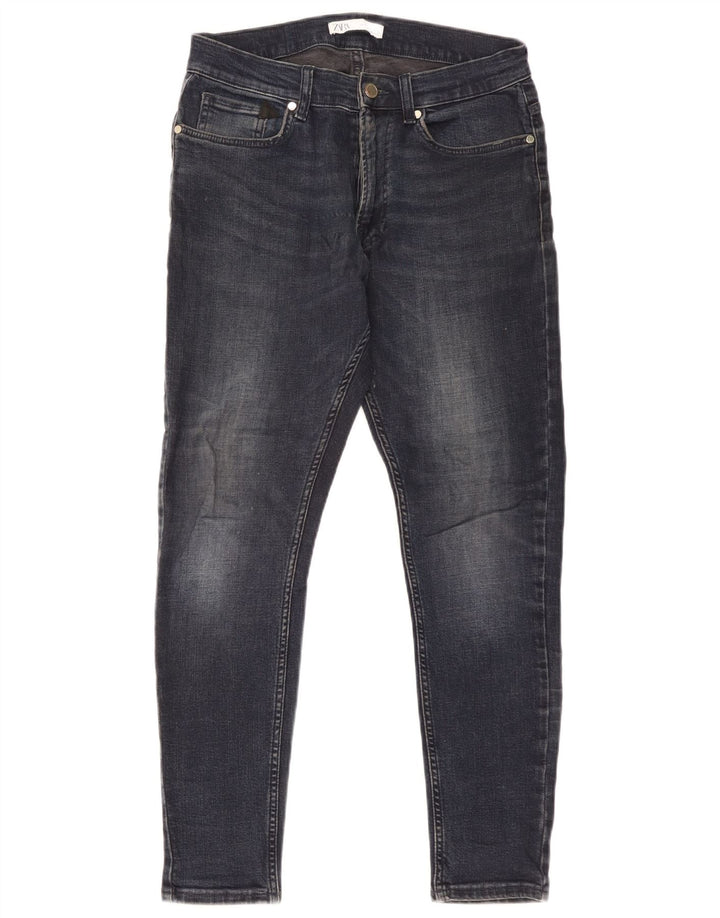 Zara Herre Slim Jeans EU 40 Medium W31 L28 Marineblå Bomuld