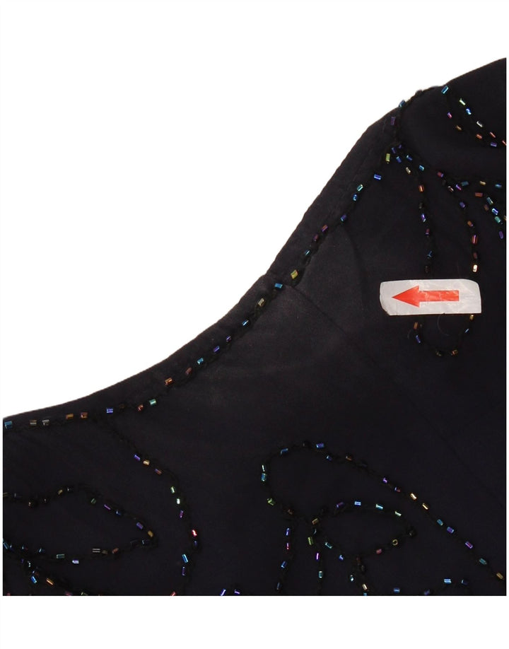 Marks & Spencer Dame Ærmeløs A-Line Kjole UK 16 Large Purple Polyester