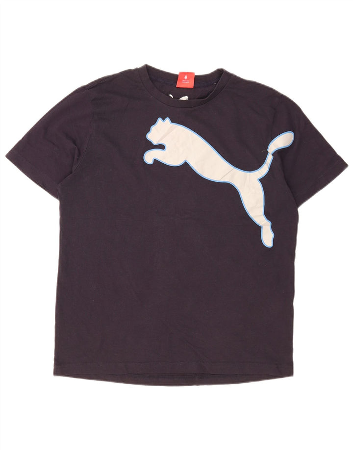 Puma Herre grafisk T-shirt Top Medium Navy Blue