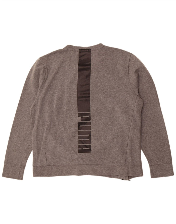 Puma Herre Grafisk Sweatshirt Jumper XL Grå Bomuld