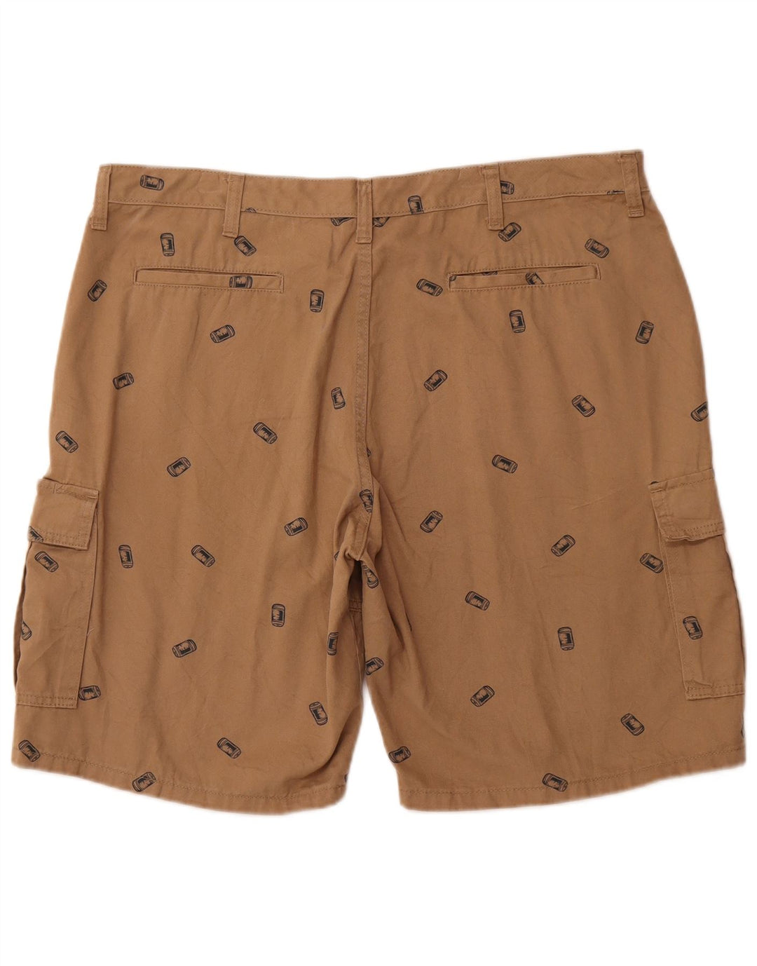WRANGLER Grafiske Cargo Shorts til mænd W40 XL Brun Bomuld