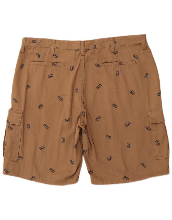 WRANGLER Grafiske Cargo Shorts til mænd W40 XL Brun Bomuld