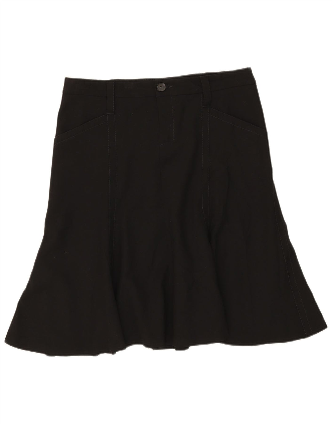 Zara Dame A-Line nederdel EU 42 Large W32 Black Rayon