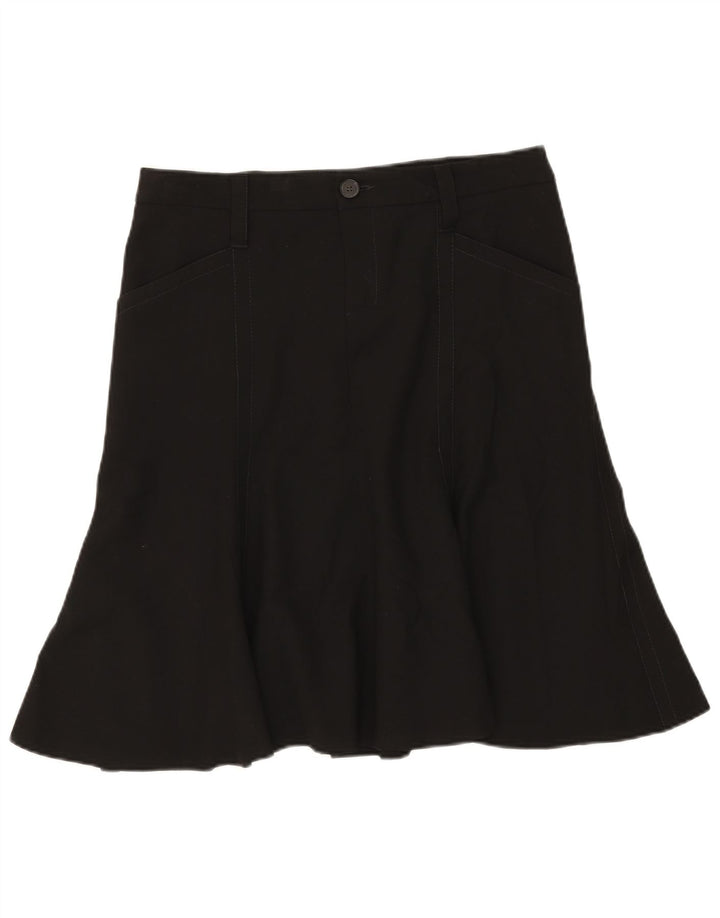 Zara Dame A-Line nederdel EU 42 Large W32 Black Rayon