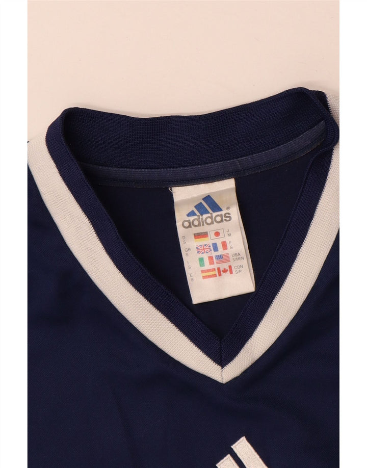 Adidas Herre Climalite T-Shirt Top Small Navy Blue Colourblock Polyester